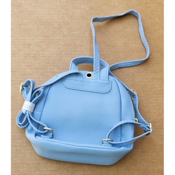 Pierre Loues PU Leather Crossbody Baby Blue Bag Backpack - Picture 6 of 10